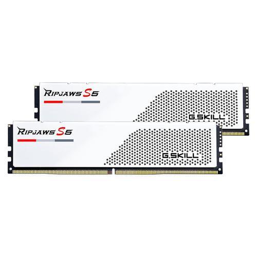 Barrette de RAM DDR5 32 Go (2 x 16 Go) 6000-32 Ripjaws S5 Wh K2 Gsk | F5-6000J3238F16GX2-RS5W