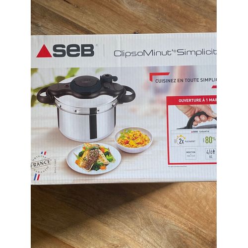SEB Cocotte-Minute inox, Autocuiseur 6 L, Induction 