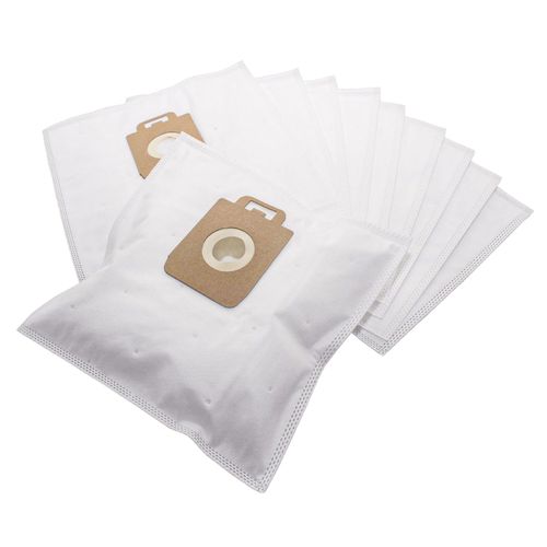 vhbw 10x Sacs compatible avec Progress Bolido Elégance, AirMax, Calypso, 1500, 4595 aspirateur - microfibre non tissée, 32cm x 19cm blanc