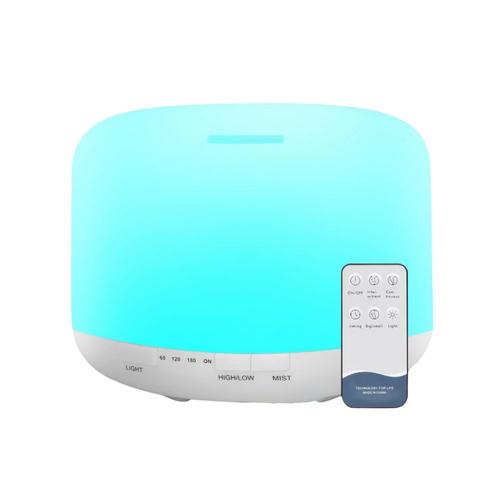 Diffuseur d'aromathérapie avec télécommande réglable et lumières LED Humidificateur