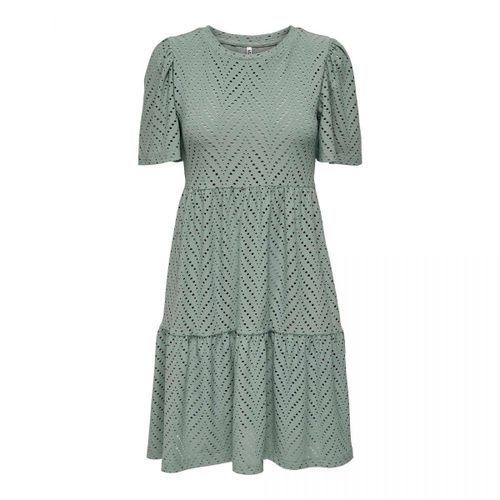 Robe Courtes Manches Courtes Trapèze Ajouré Uni Femme Jdy
