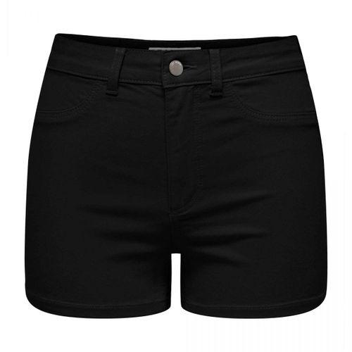 Short Skinny Taille Haute Poches Arrières Bouton Uni Femme Jdy