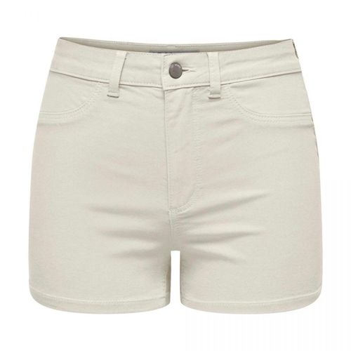 Short Skinny Taille Haute Poches Arrières Bouton Uni Femme Jdy