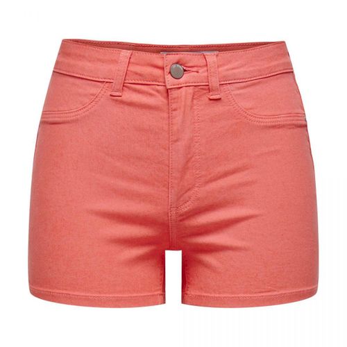 Short Skinny Taille Haute Poches Arrières Bouton Uni Femme Jdy