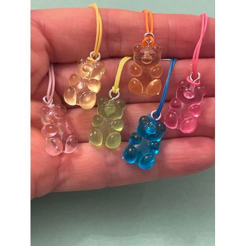 Lot De 6 Attaches Ourson En Résine 