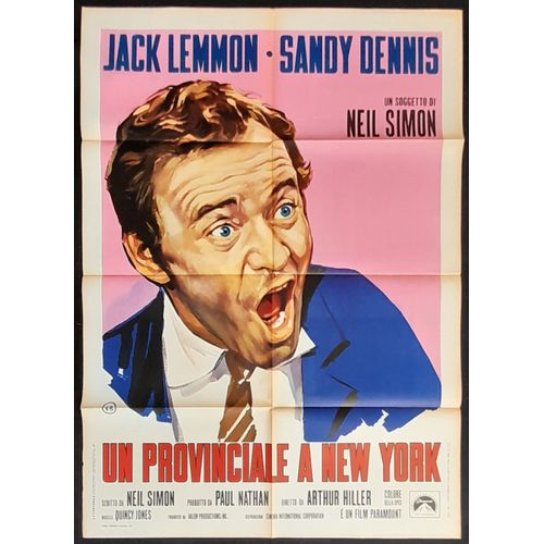 Escapade À New York - Film 1970 Arthur Hiller Avec Jack Lemmon , Sandy Dennis - Affiche De Cinéma Originale Italienne 140x100 Cm - Italian Movie Poster The Out-Of-Towners - Scénario Neil Simon