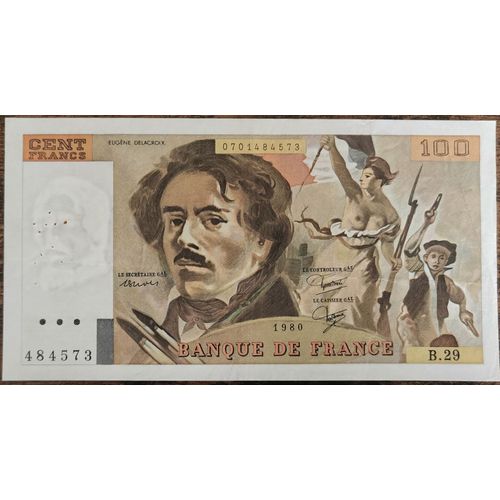 Billet 100 Francs Eugène Delacroix 1980 France B.29 484573