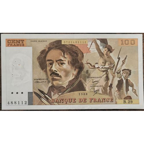 Billet 100 Francs Eugène Delacroix 1980 France B.29 488112