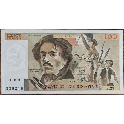 Billet 100 Francs Eugène Delacroix 1980 France E.29 536216
