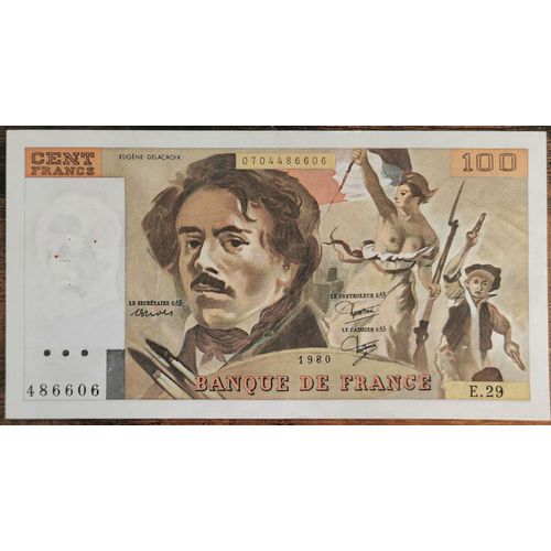 Billet 100 Francs Eugène Delacroix 1980 France E.29 486606
