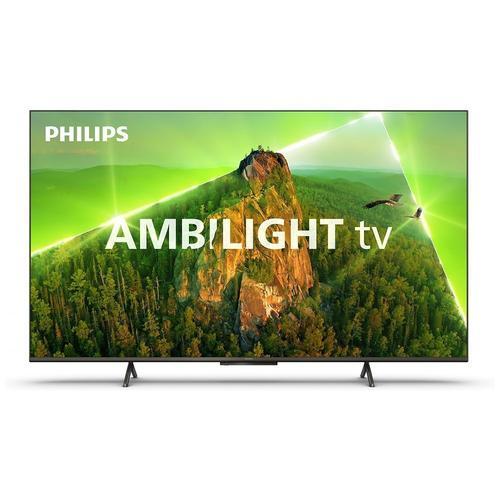 Philips 50PUS8108 50" (127 cm) LED TV, 4K Ambilight, 2023, Argent