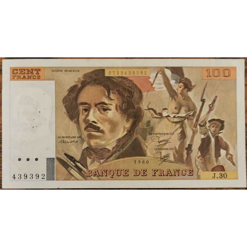 Billet 100 Francs Eugène Delacroix 1980 France J.30