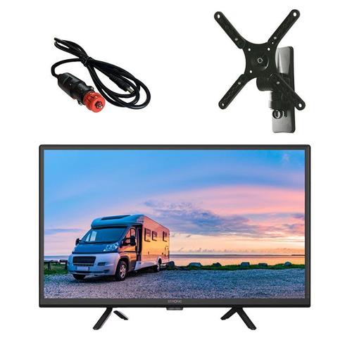 Pack STRONG TV LED 24" 60cm Téléviseur HD + OPTEX Support TV Mural Inclinable et Orientable