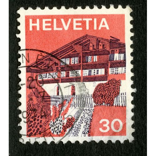 Timbre Oblitéré Helvetia, 30