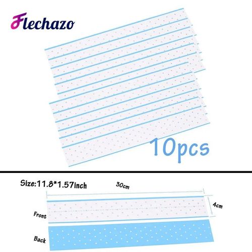 Bandes adhésives Double face réglables pour perruque,bande adhésive imperméable pour cheveux coupés,avec trous de respiration - Type 10pcs