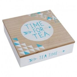 Boite À Thé En Bois 9 Compartiments En Bois Time For Tea