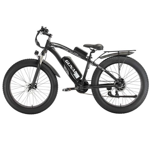 Vélo Électrique Gros Pneus 26 * 4,0 Pouces - Gunai Mx02s - 1000w 48v * 17ah Li-Batterie Amovible - Vtt Neige - Noir