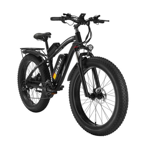 Gunai Mx02s Vtt Électrique 48v 17ah 1000w Fat Tire Vitesse 40km/H Vélo Électrique De Neige Plage - Noir