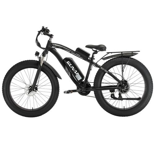 Gunai Mx02s Vtt Électrique 26 * 4'' Pneu Amortisseur Avant 48v 1000w Moteur 40 Km/H Vitesse Max 17ah Batterie