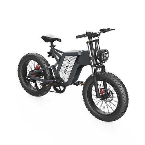 Vélo électrique, GUNAI MX25, 48V 25Ah Batterie, 20*4.0 Gros Pneus, 45-50km/ h Max, 1000W, Shimano 7S - Noir