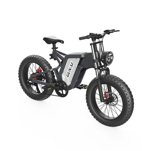 Gunai Mx25 Tout Suspendu Vélo Électrique 20 Pouces Gros Pneu 48v 25ah 1000w Vtt E-Bike - Noir