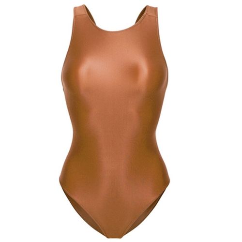 Maillot De Bain Une Pièce,Sexy,Brillant,Dos Nu,Coupe Haute,Grande Taille,Pour Femmes,Vêtements De Plage