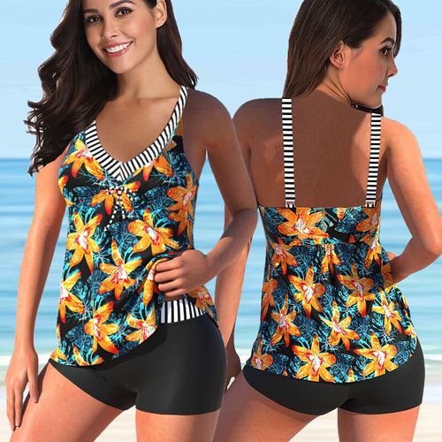 Maillot De Bain Deux Pièces Imprimé,Tankini,Grande Taille,Pour Femmes,Vêtements De Plage,D'été,Bikini,5xl,2022