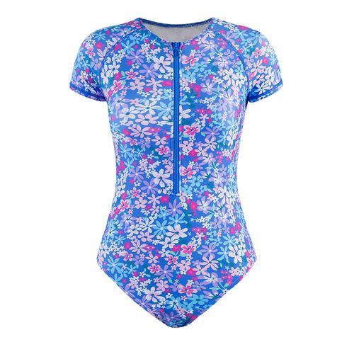 Maillot De Bain Une Pièce,Fermeture Éclair,Manches Courtes,Sexy,Col Haut,Monokini,Vêtements De Plage,Pour Les Femmes,Tendance 2023