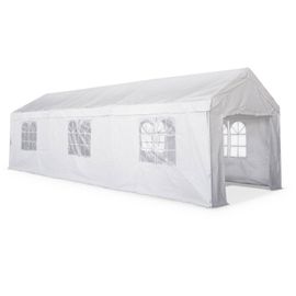 Tente De Réception - Burdigala 3x9m - Blanc. Connecteurs Métal. Tente De Jardin Idéale Pour