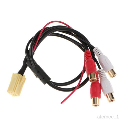 Mini Adaptateur Iso 6 Broches Câble Aux 4 Canaux Câble 4 Prise Rca Pour Seat