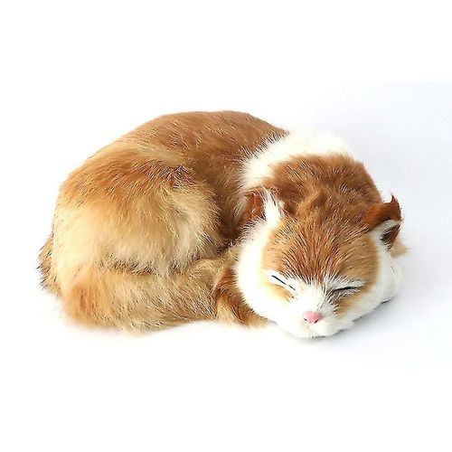 Réaliste Cat Life Sleeping, Cat Soft Toy, Faux Jouet En Peluche, Faux Chaton Félin, Emulation Dormant Respiration Jouet Chat Animal Cat, Prop Photography Reali