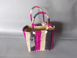 Cabas Pour Enfant En Jonc Rose