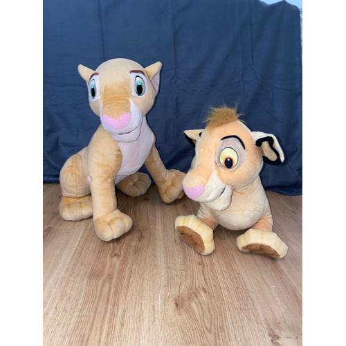 Lot Peluches Simba Et Nala Vintage 2002 Le Roi Lion Disney 