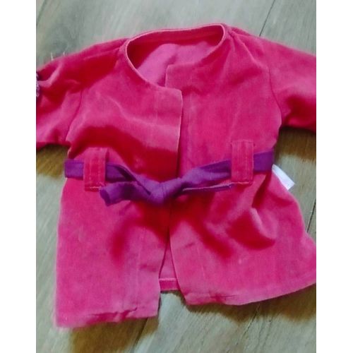Robe Manteau Velours Pour Poupée Corolle De 40 Cm Superbe 