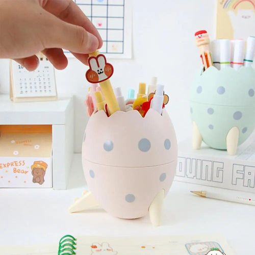 Pot À Crayons En Plastique Avec Motif De Dinosaure Pour Enfant,Conteneur De Stylo En Forme D'emouf,Boîte D'acquisition,Cadeau - Type Pink-6x13cm