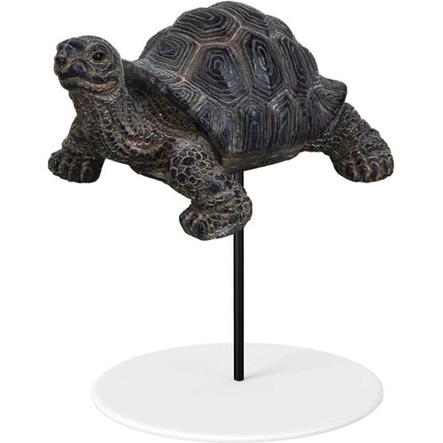 Tortue En Résine 10 X 7 X 5 Cm Sur Socle