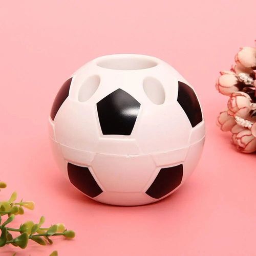 Porte-Stylo En Forme De Ballon De Football,Boîte De Rangement Multifonction En Plastique Pour Papeterie,Pot À Crayons De Bureau,Conteneur De Rangement Pour Brosses - Type Black