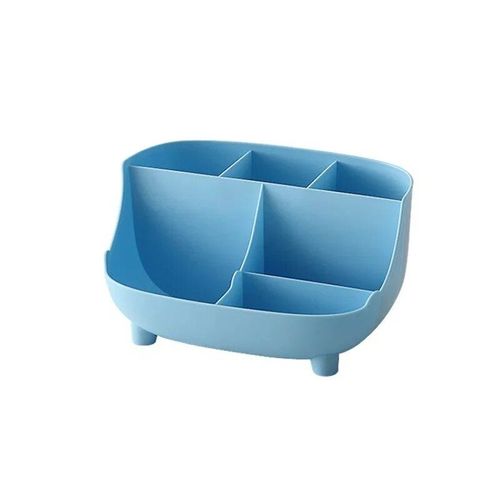 Porte-Stylo Organisateur De Bureau Créatif À 6 Compartiments,Boîte De Rangement Multifonction Pour Crayons De Maquillage,Papeterie Scolaire Et De Bureau - Type Light Blue