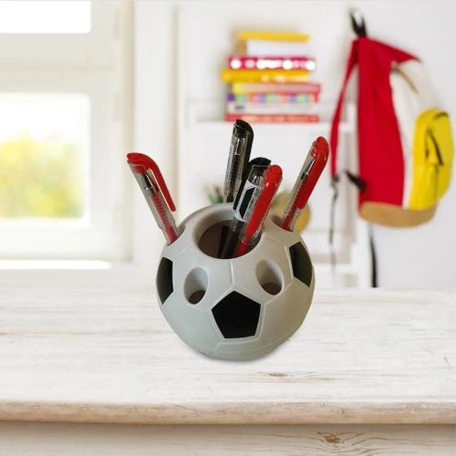 Porte-Crayon Et Stylo Rond En Forme De Football,Boîte De Rangement De Bureau Et De Tasses Pour Le Bureau,La Maison - Type Black