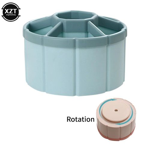 Porte-Stylo Rotatif À 360 °,Grande Roue À 6 Compartiments,Grande Capacité,Boîte De Rangement Pour Crayons Mignons,Organisateur De Bureau,Papeterie Scolaire Et De Bureau - Type Bl