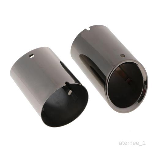 2 Pièces Chrome Placage En Acier Inoxydable De Voiture Silencieux D'échappement Embout Tuyaux Couverture Pour F10 F18 (Titane )