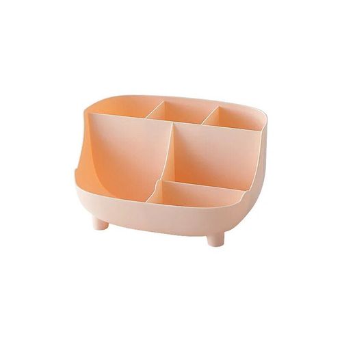 Porte-Stylo De Bureau,Boîte De Rangement Créative À 6 Compartiments Multifonctions Pour Crayons De Maquillage,Papeterie Scolaire Et De Bureau - Type Orange #B