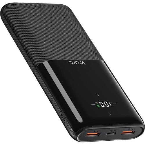 Batterie Externe 20000mah Power Bank Usb C 20w Charge Rapide Chargeur Portable Avec Affichage Led, 3 Sorties Et 2 Entrées Pour Iphone Samsung Huawei Ipad Et Autres