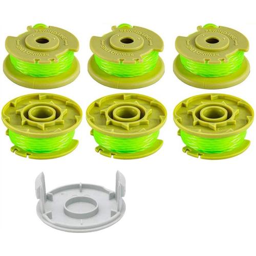 6Pcs Bobine de Rechange pour Tondeuse sans Fil Ryobi One Plus+ AC80RL3 18 V 24 V 40 V,2 mm,3.4 m,avec 1 Capuchon AC14HCA