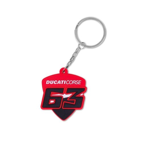 Porte clé Ducati Corse Francesco Bagnaia 63 Officiel MotoGP