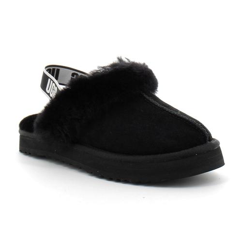 Ugg - Sabot Fourré À Elastique Pour Enfant - Noir