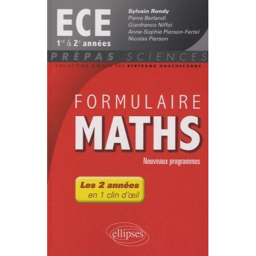 Formulaire Maths Ece 1re Et 2e