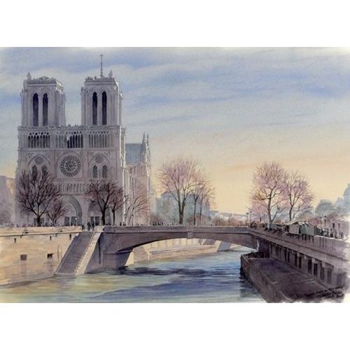 Vues De Paris À L'aquarelle - Ouvrage Bilingue