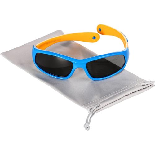 Bébé Garçon Fille Lunettes De Soleil, Protection Uv Polarized Toddler Lunettes De Soleil, Flexibles Enfants Lunettes De Soleil - 6 Mois À 3 Ans Bleu Avec Jaune