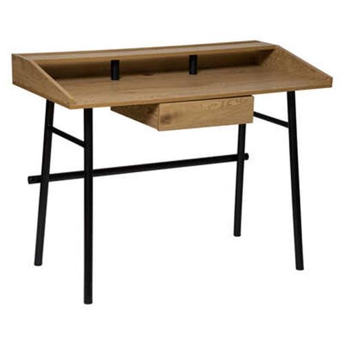 Bureau 1 Tiroir "Josan" 110cm Beige & Noir